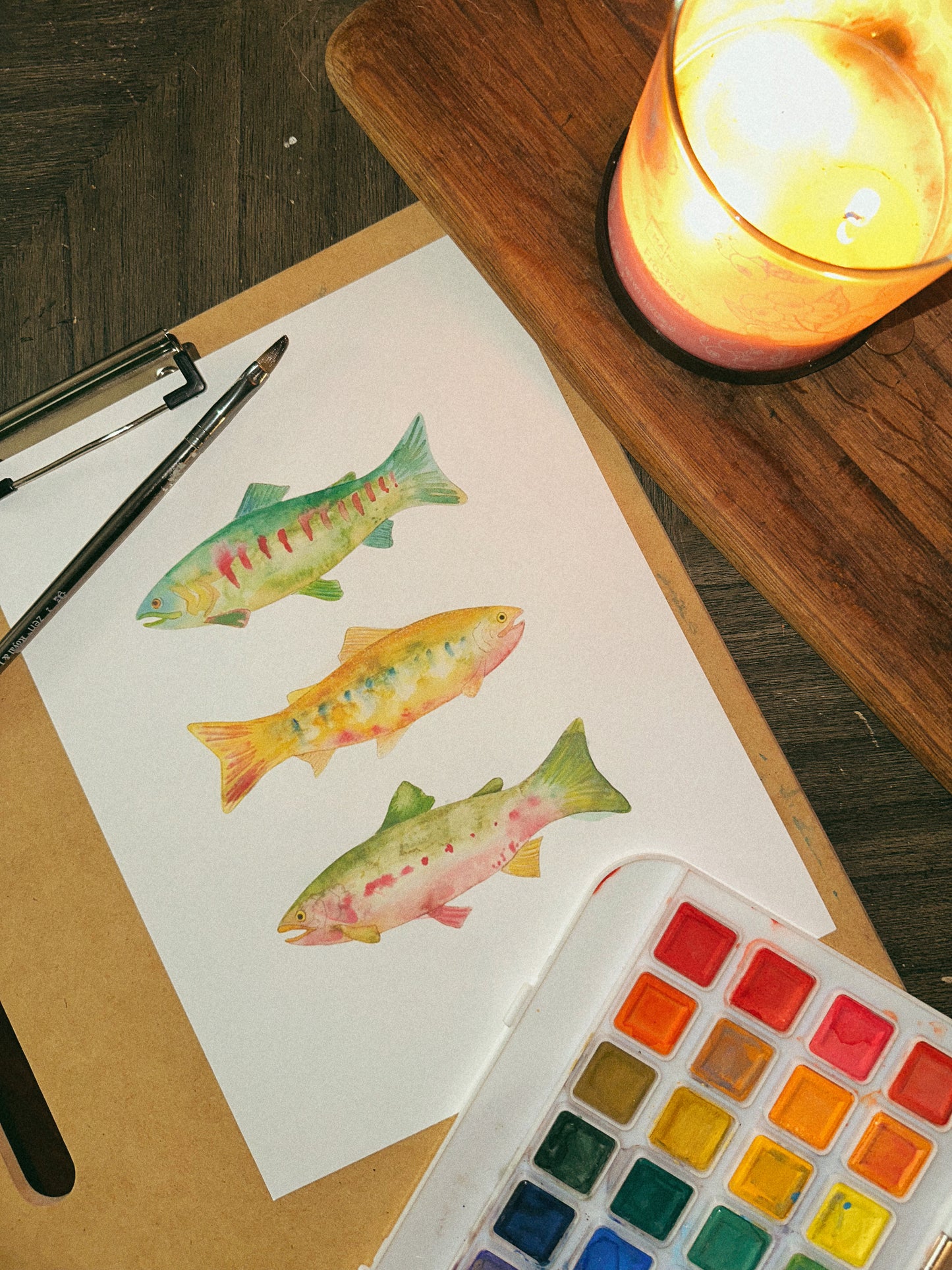 Watercolor Salmon