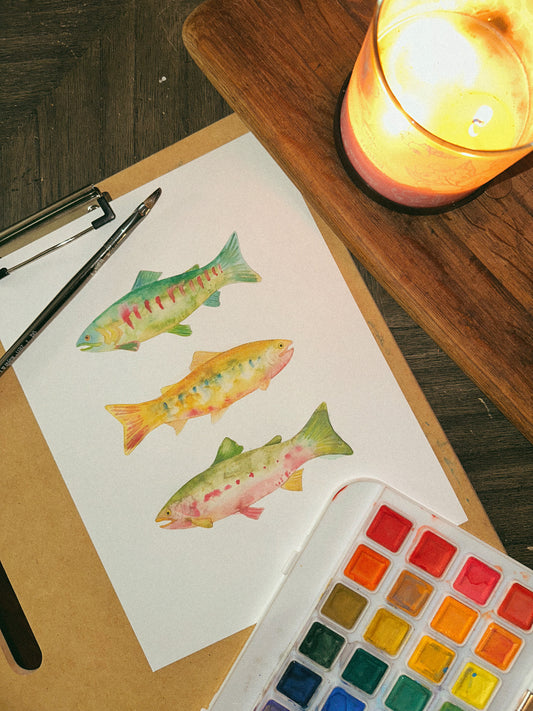Watercolor Salmon